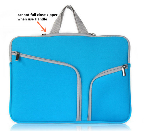 Blue laptop sleeve handle - blue,