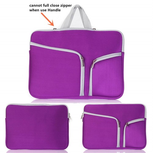 Purple laptop sleeve - sleeve, handle
