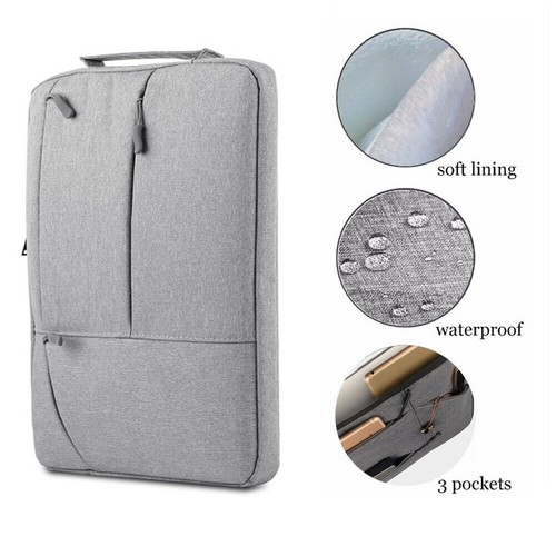 Grey laptop handle sleeve - laptop, bag