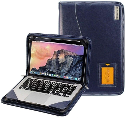 Broonel blue leather contour - blue,