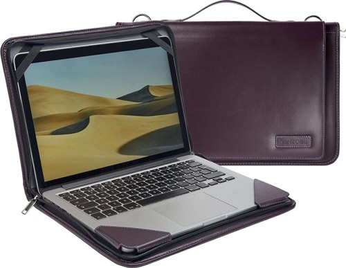 Broonel purple leather laptop - leather,