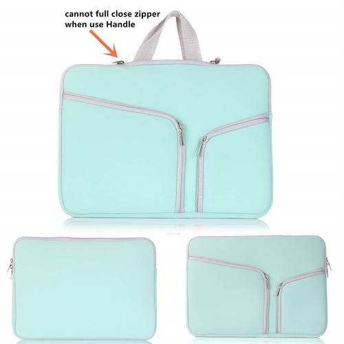 Aqua laptop sleeve handle - sleeve, case